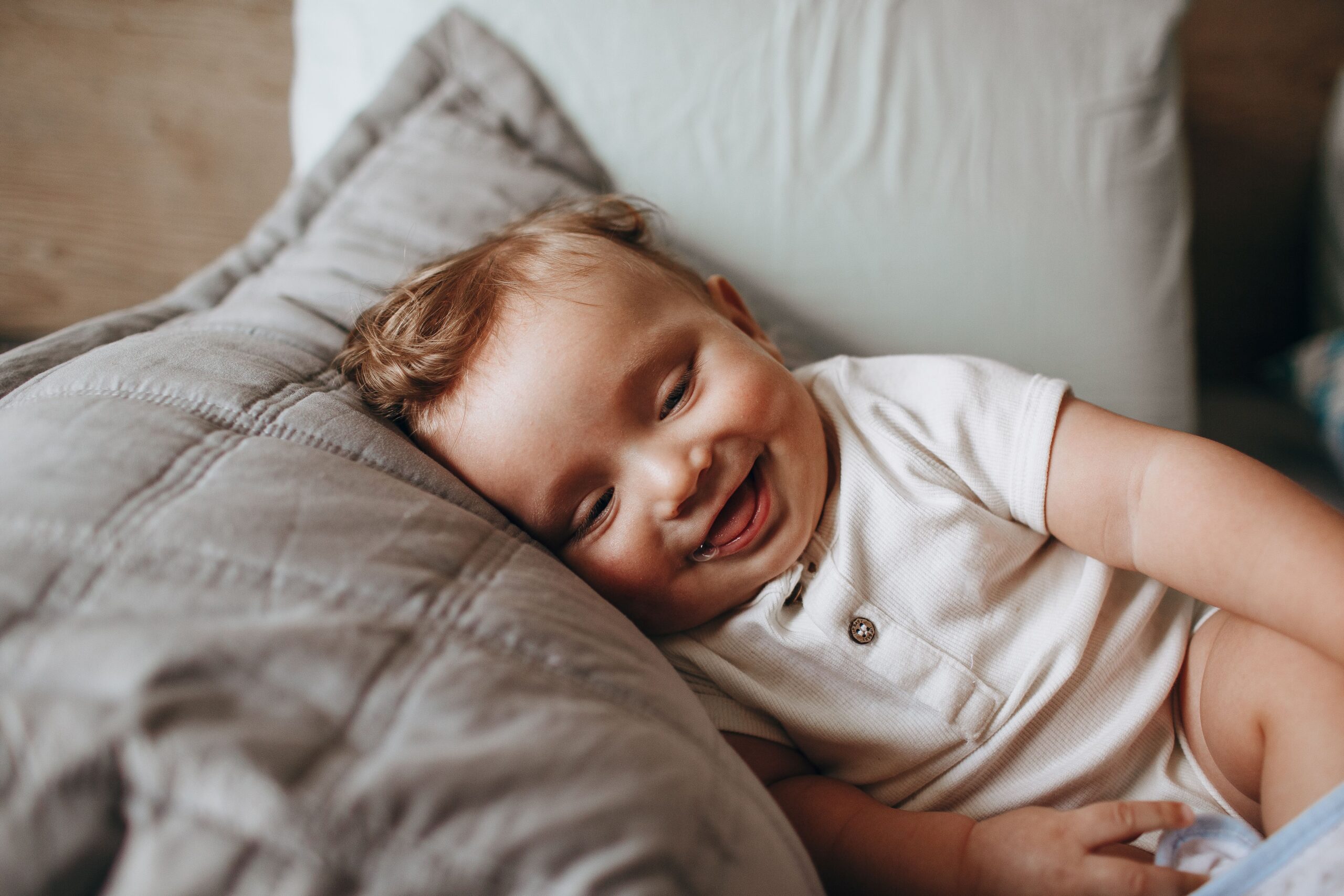 Baby sleeping peacefully in a nursery